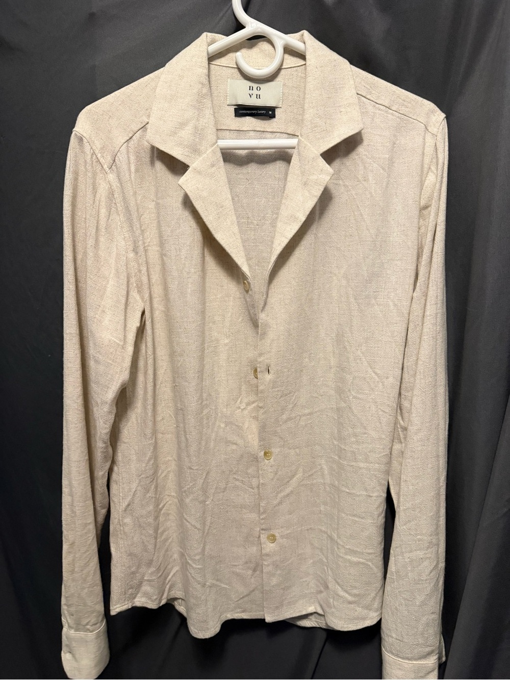 NO VU  Cream Button-Up Shirt